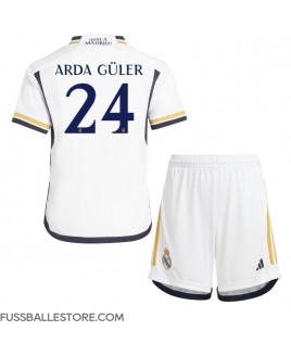 Günstige Real Madrid Arda Guler #24 Heimtrikotsatz Kinder 2023-24 Kurzarm (+ Kurze Hosen)